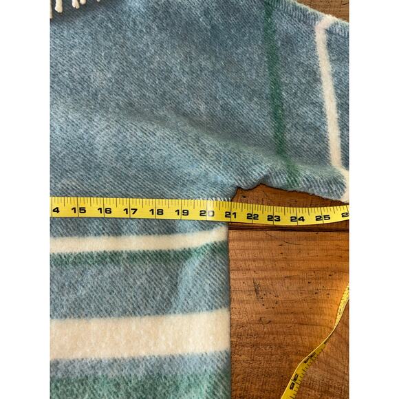 Vintage Lapp-Lander Sweater S/M 40 Blue Cream 100% Wool Nordic Fringe Norway - Picture 7 of 10